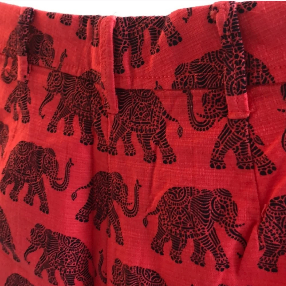 J. Crew Elephant Print High Waisted Shorts - Picture 7 of 7